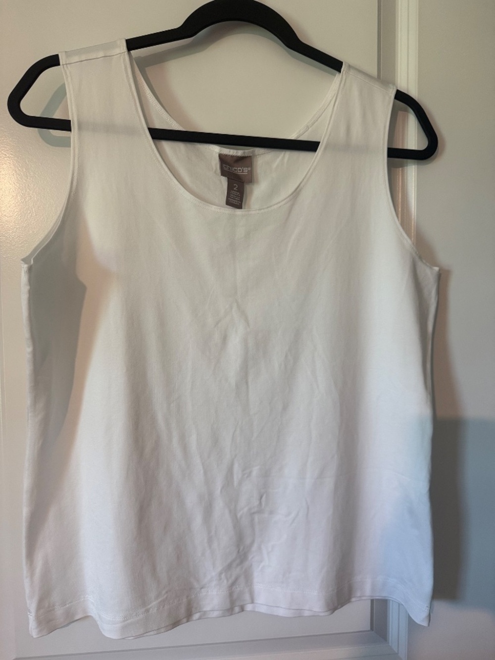 Chico's White Tank Top; Sz: Large - Picture 2 of 4